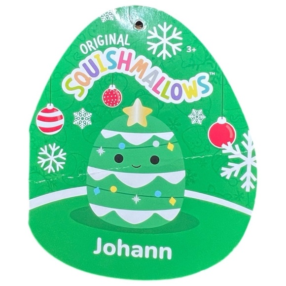 8” Squishmallow NWT Christmas Tree Johann 2022 Holiday Gifts - Picture 5 of 8